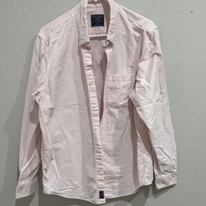Abercrombie & Fitch Men's Light Pink Button Down Shirt